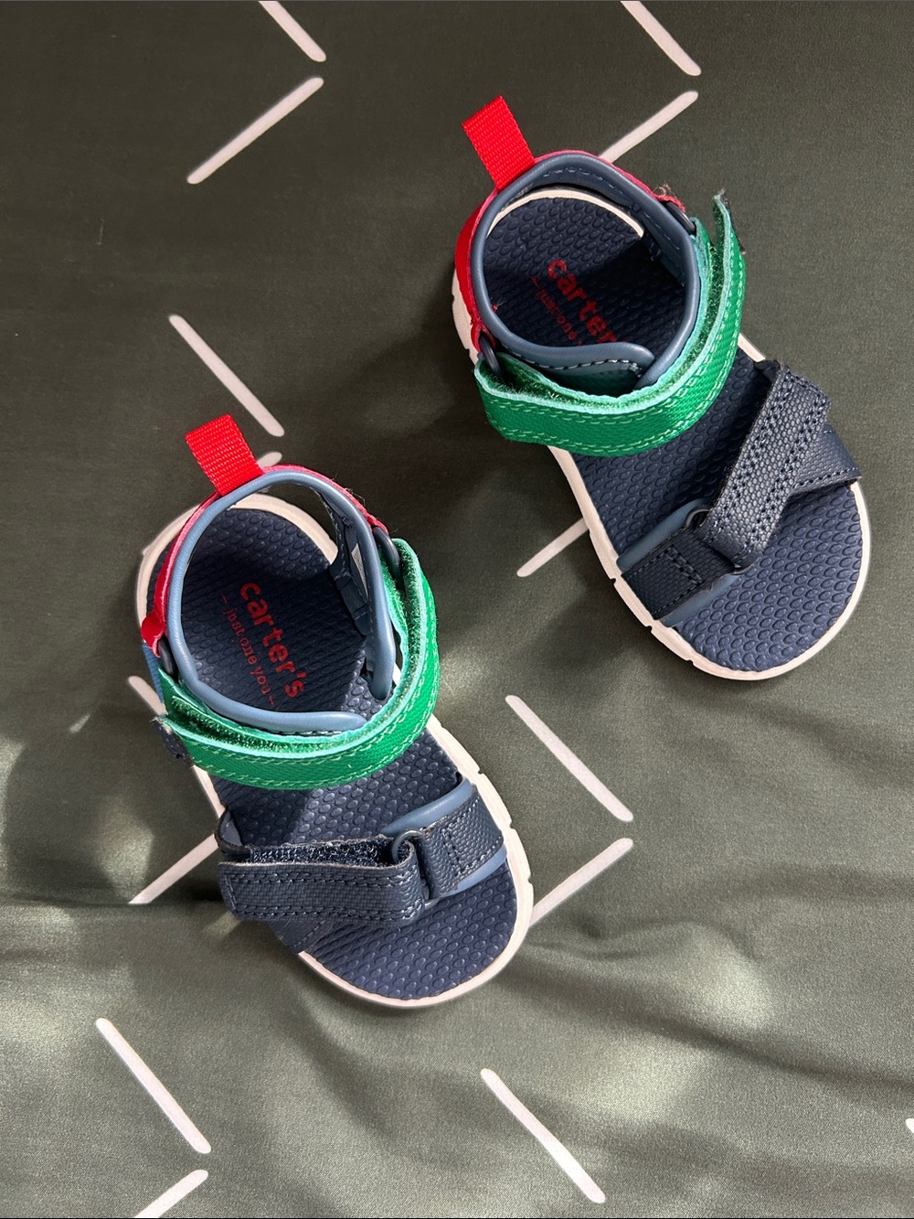 Carter's Navy, Green & Red Toddler Sandals